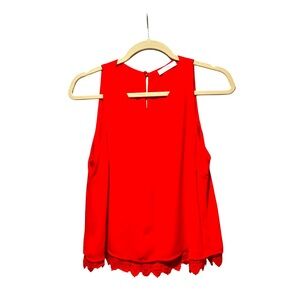 Lush Cherry Red Sleeveless Blouse Size Medium